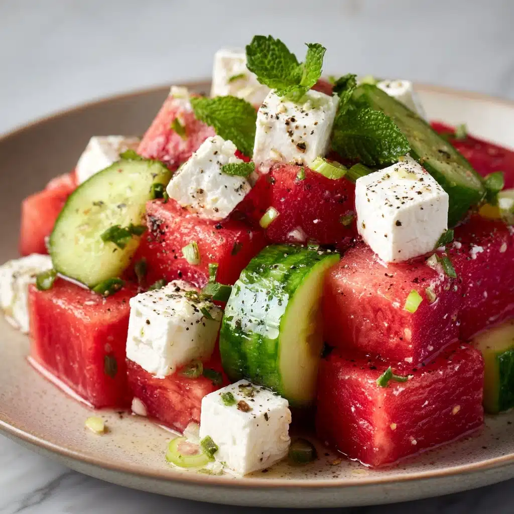Feta Watermelon Cucumber Salad Recipe - Recipe Image