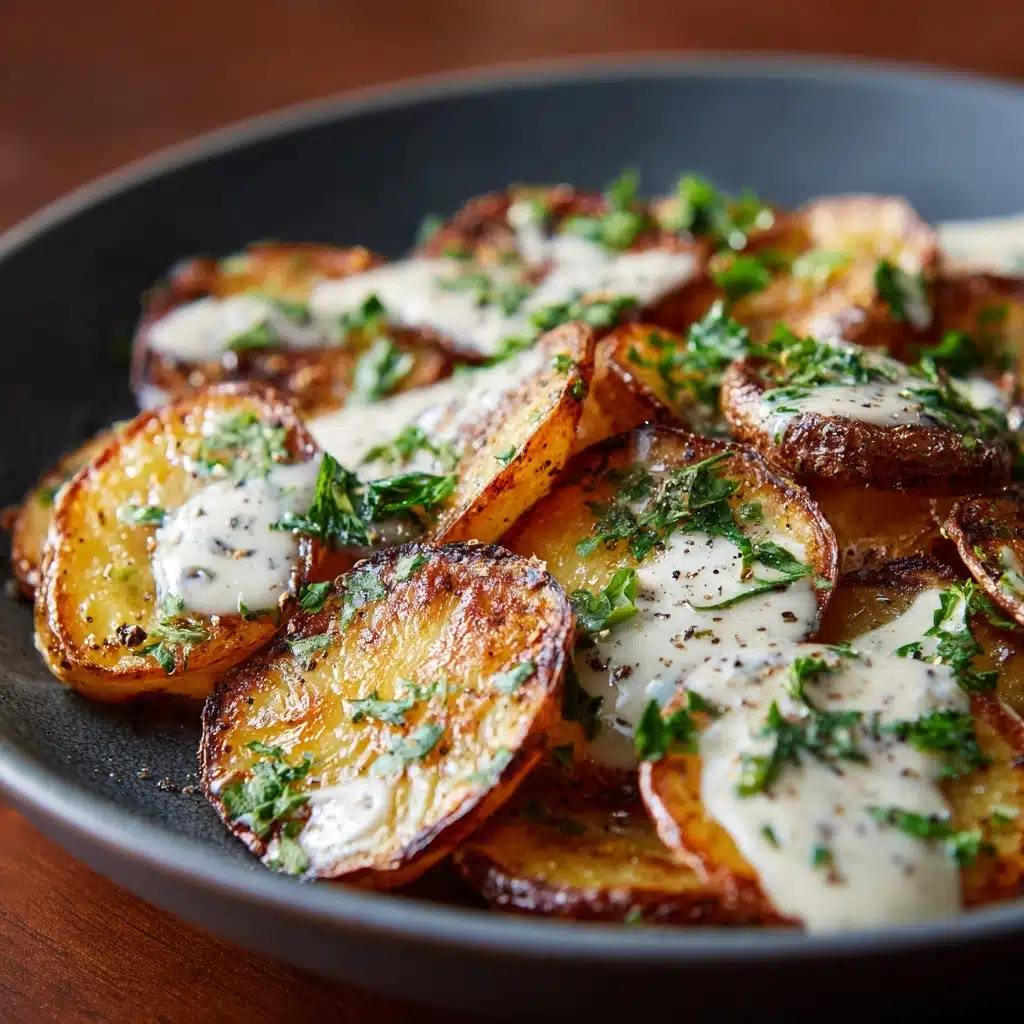 Creamy Garlic Sauce Baby Potatoes Recipe - Recipe Image