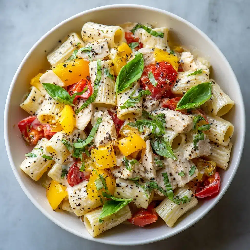 High Protein Chicken Pasta Salad Recipe - Recipe Image