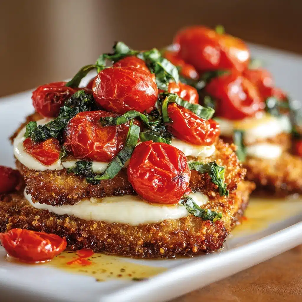 Cutlets with Tomato and Burrata Topping Recipe - Recipe Image