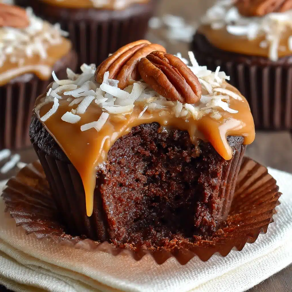 German Chocolate Cupcakes Recipe - Recipe Image