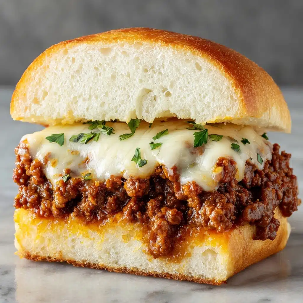 Cheesy Garlic Bread Sloppy Joes Recipe - Recipe Image