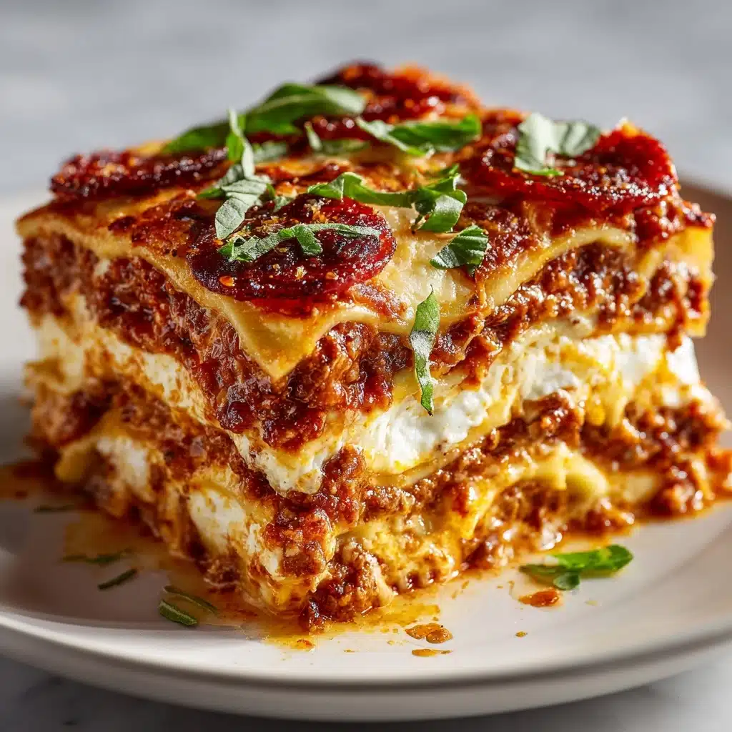 Hearty Pizza Casserole Pie Recipe - Recipe Image