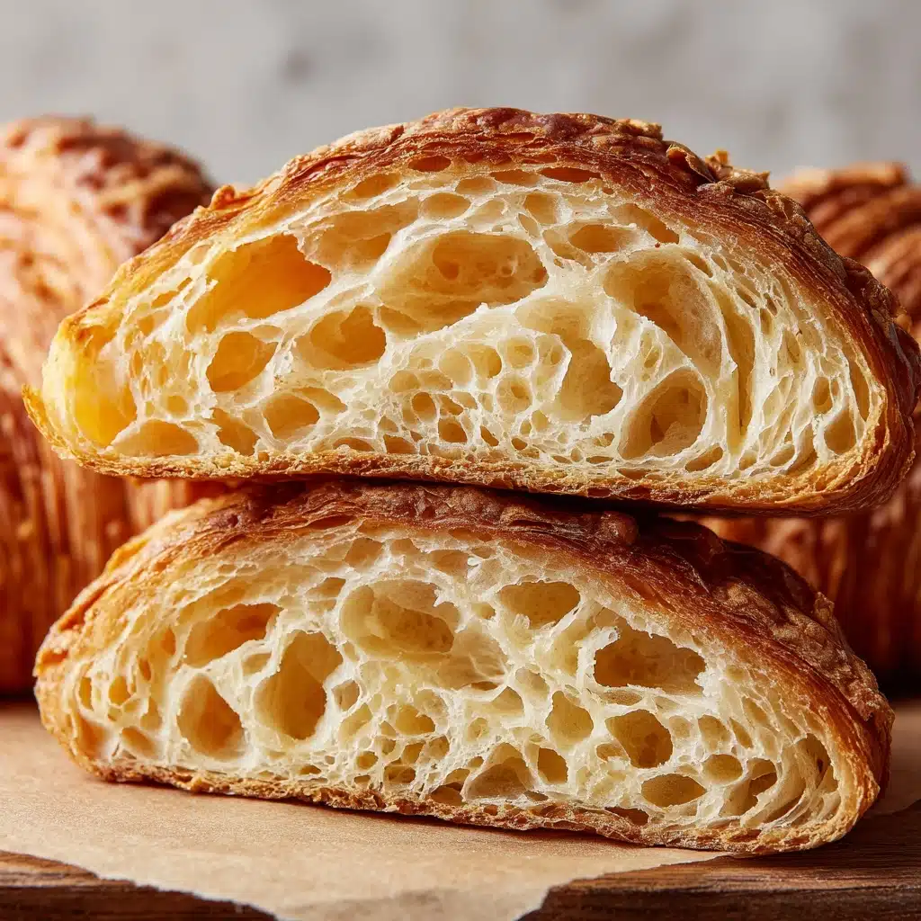 Flaky Sourdough Croissant Bread Recipe - Recipe Image