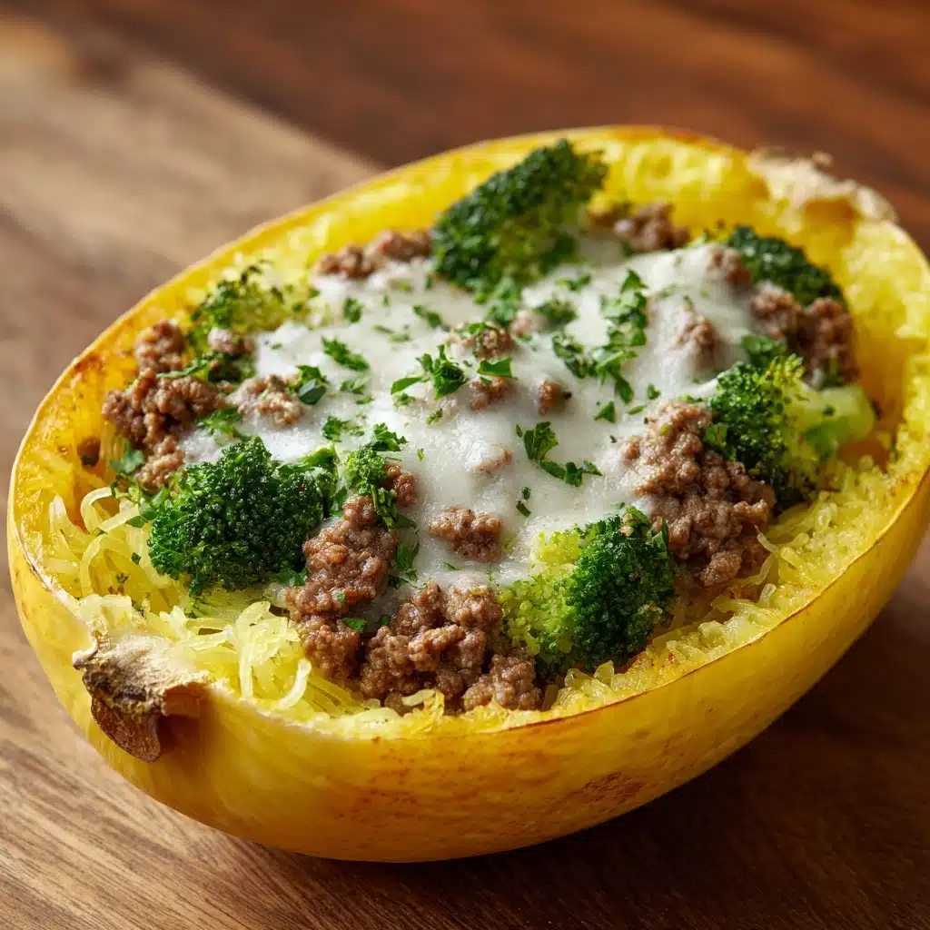 Spaghetti Squash with Broccoli and Ground Beef Recipe - Recipe Image