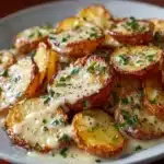 Creamy Garlic Sauce Baby Potatoes Recipe
