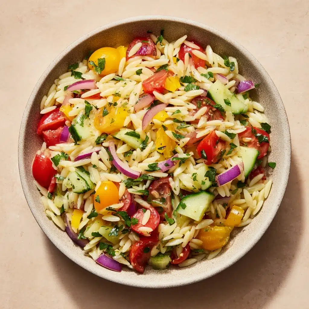 Rainbow Orzo Salad Recipe