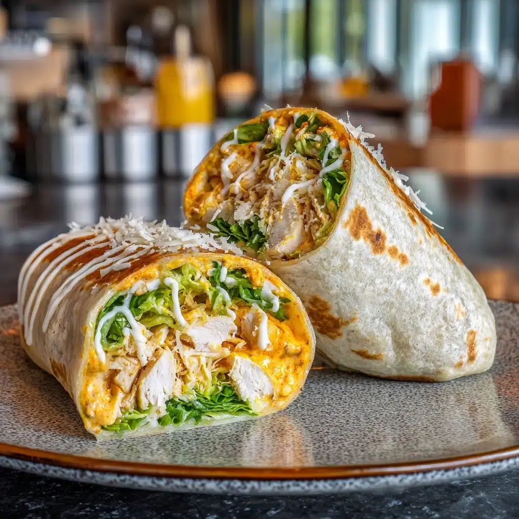 Buffalo Chicken Caesar Salad Wraps Recipe - Recipe Image