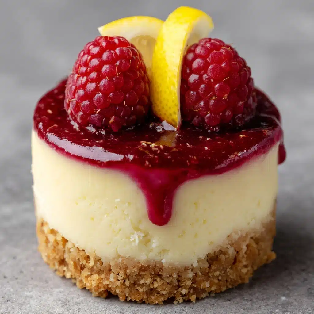 No Bake Raspberry Lemon Swirl Cheesecake Recipe - Recipe Image