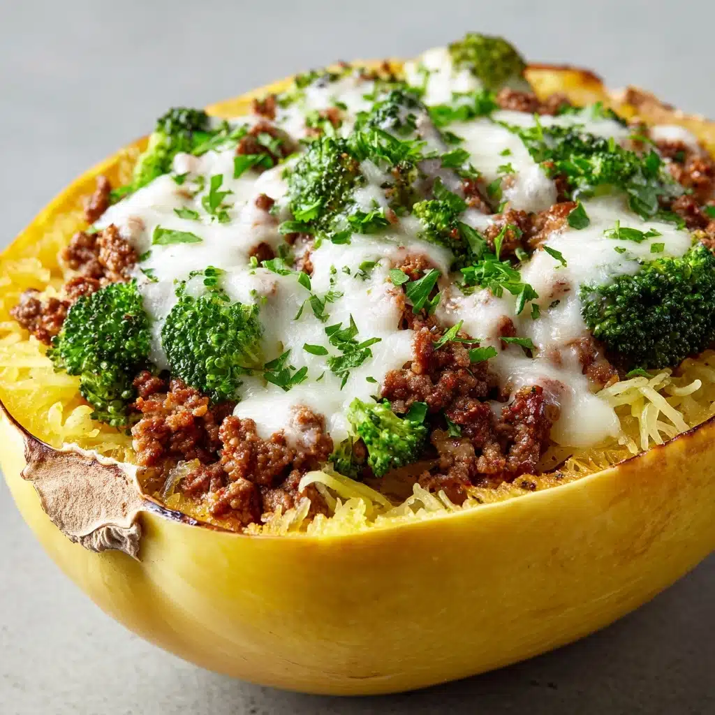 Spaghetti Squash with Broccoli and Ground Beef Recipe - Recipe Image