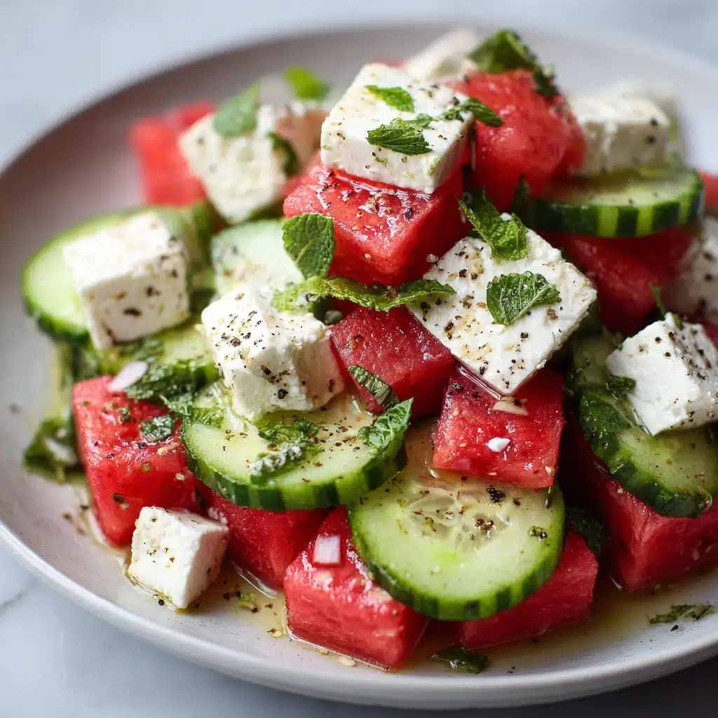 Feta Watermelon Cucumber Salad Recipe