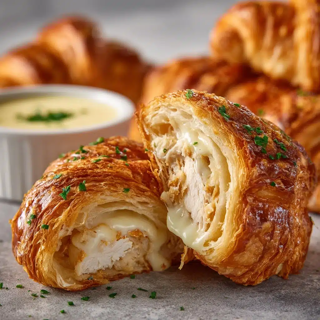 Buttery Garlic Baked Croissants with Turkey & Havarti Recipe - Recipe Image