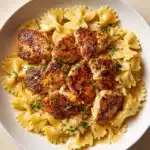 Lemon Garlic Chicken with Creamy Bowtie Pasta Recipe