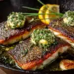 Pan-Roasted Sea Bass with Garlic Butter Recipe