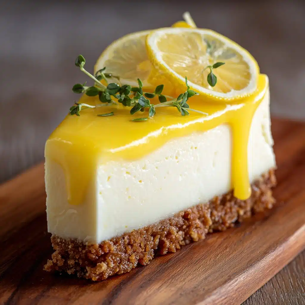 Lemon Cheesecake with Lemon Curd Recipe - Recipe Image