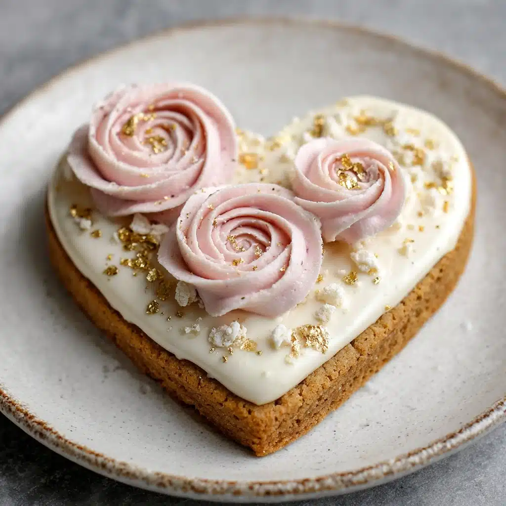 Heart-Shaped Sugar Cookies with Buttercream Roses Recipe
