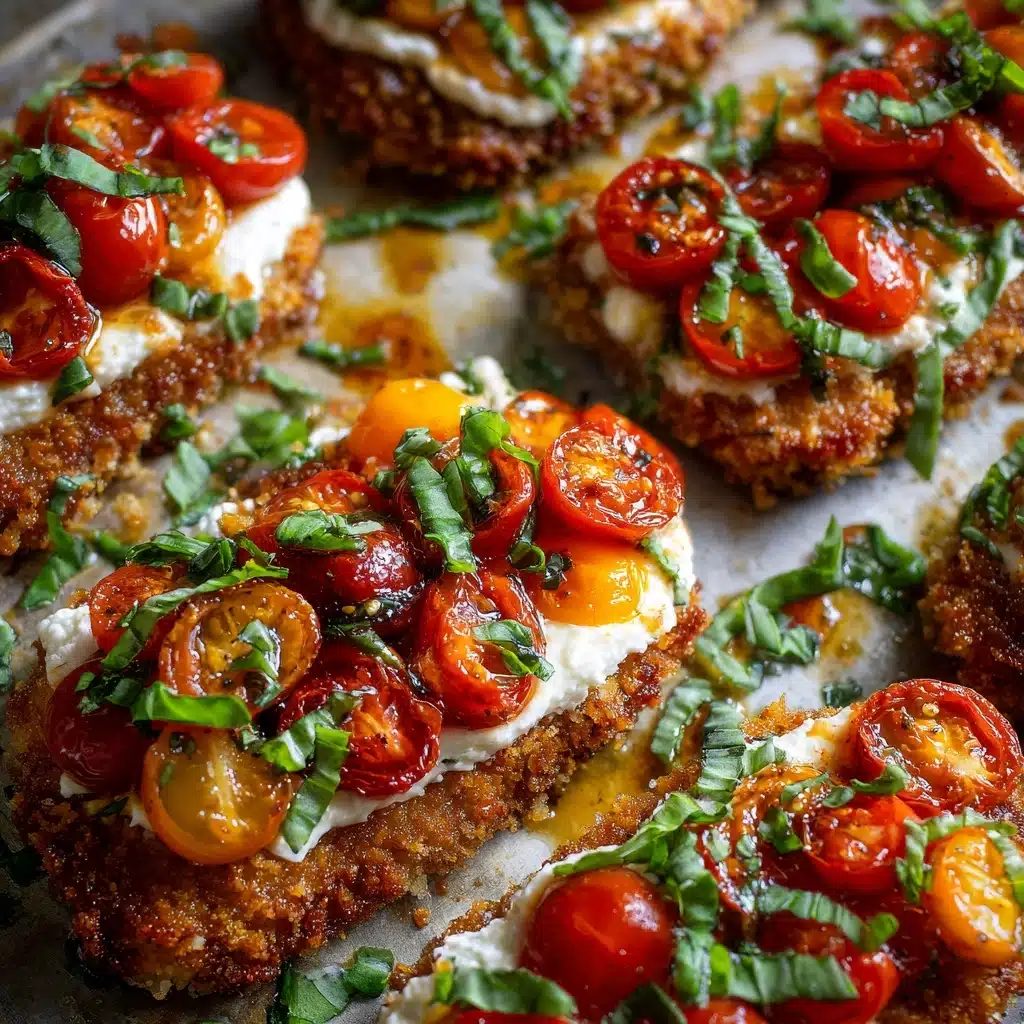 Cutlets with Tomato and Burrata Topping Recipe