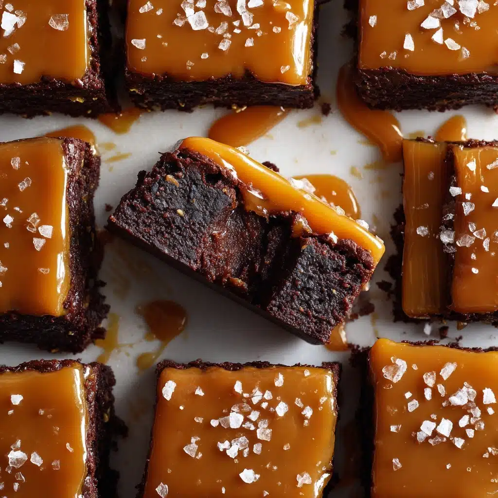 Pretzel Bottom Caramel Brownies Recipe - Recipe Image