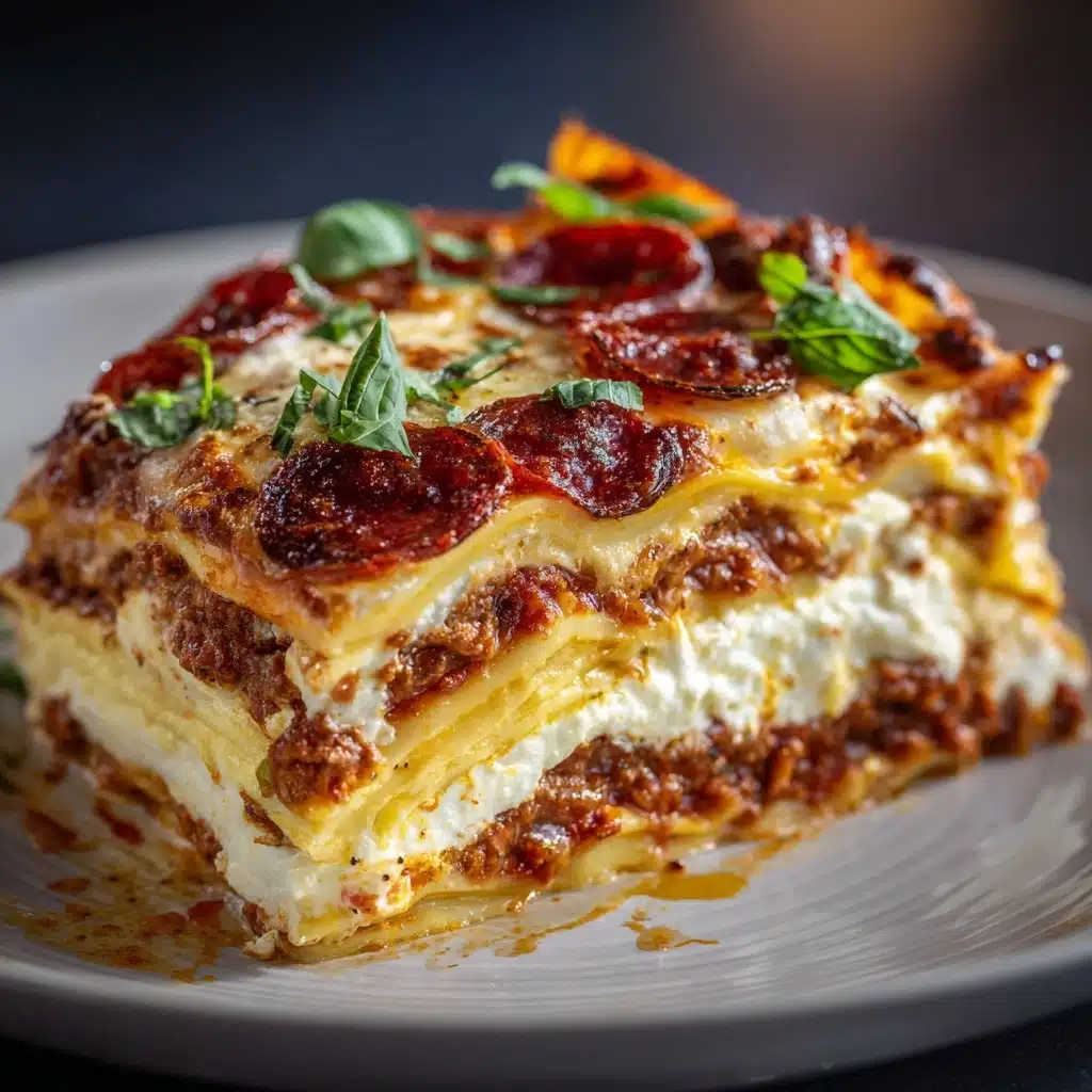 Hearty Pizza Casserole Pie Recipe - Recipe Image
