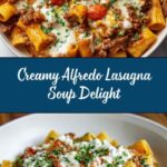 Creamy Alfredo Lasagna Soup Recipe