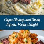 Cajun Shrimp and Steak Alfredo Pasta Recipe