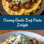 Slow Cooker Creamy Garlic Beef Pasta Recipe