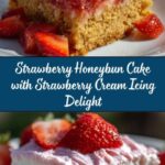 Strawberry Honeybun Cake with Strawberry Cream Icing Recipe