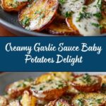 Creamy Garlic Sauce Baby Potatoes Recipe