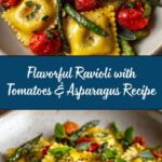 Ravioli with Tomatoes, Asparagus, Garlic, and Herbs Recipe