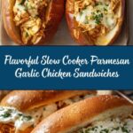 Slow Cooker Parmesan Garlic Chicken Sandwiches: Irresistible Dinner Recipe