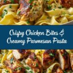 Chicken Bites with Creamy Parmesan Pasta Recipe