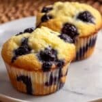 Keto Low-Carb Almond Flour Yogurt Blueberry Muffins Recipe
