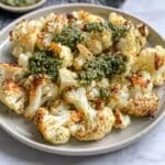 Parmesan Pesto Roasted Cauliflower Recipe