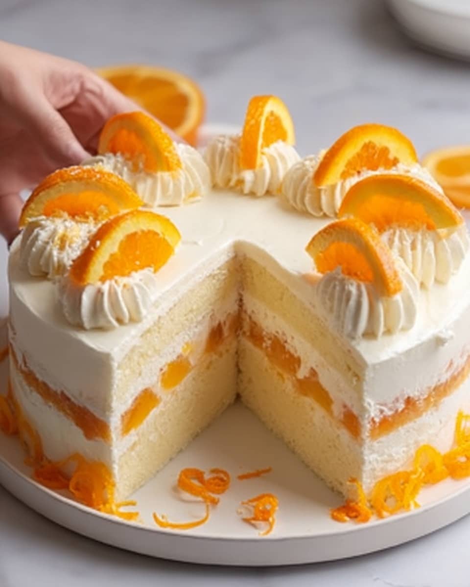 Orange Creamsicle Ice Cream Cake Recipe - Recipe Image