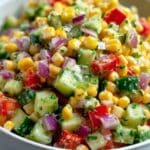 Corn Salad with Lime and Fresh Vegetables Recipe