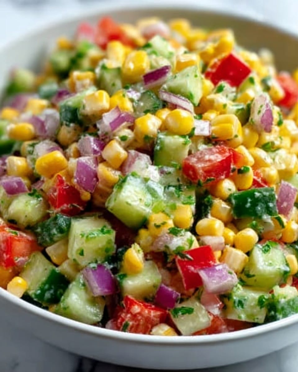 Corn Salad with Lime and Fresh Vegetables Recipe