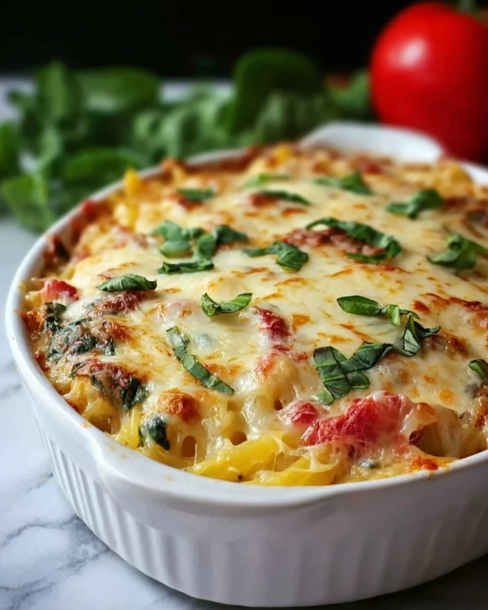 Cheesy Vegetarian Spaghetti Squash Casserole Recipe - Recipe Image