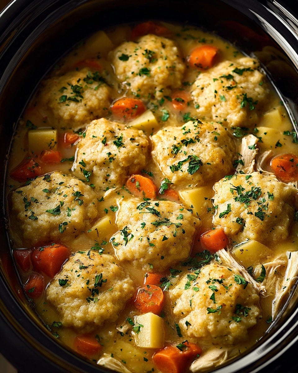 CrockPot Chicken and Dumplings Recipe - Recipe Image