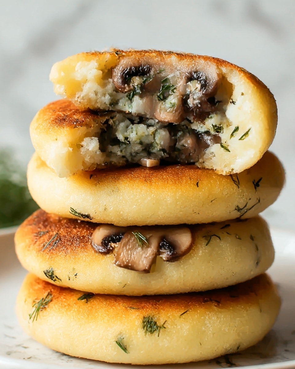 Mushroom Stuffed Potato Cakes Recipe - Recipe Image