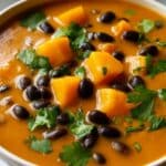 Black Bean Pumpkin and Butternut Squash Soup with Cream Cheese Recipe