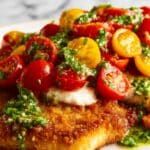 Chicken Cutlets with Summery Tomato & Nectarine Salad Recipe