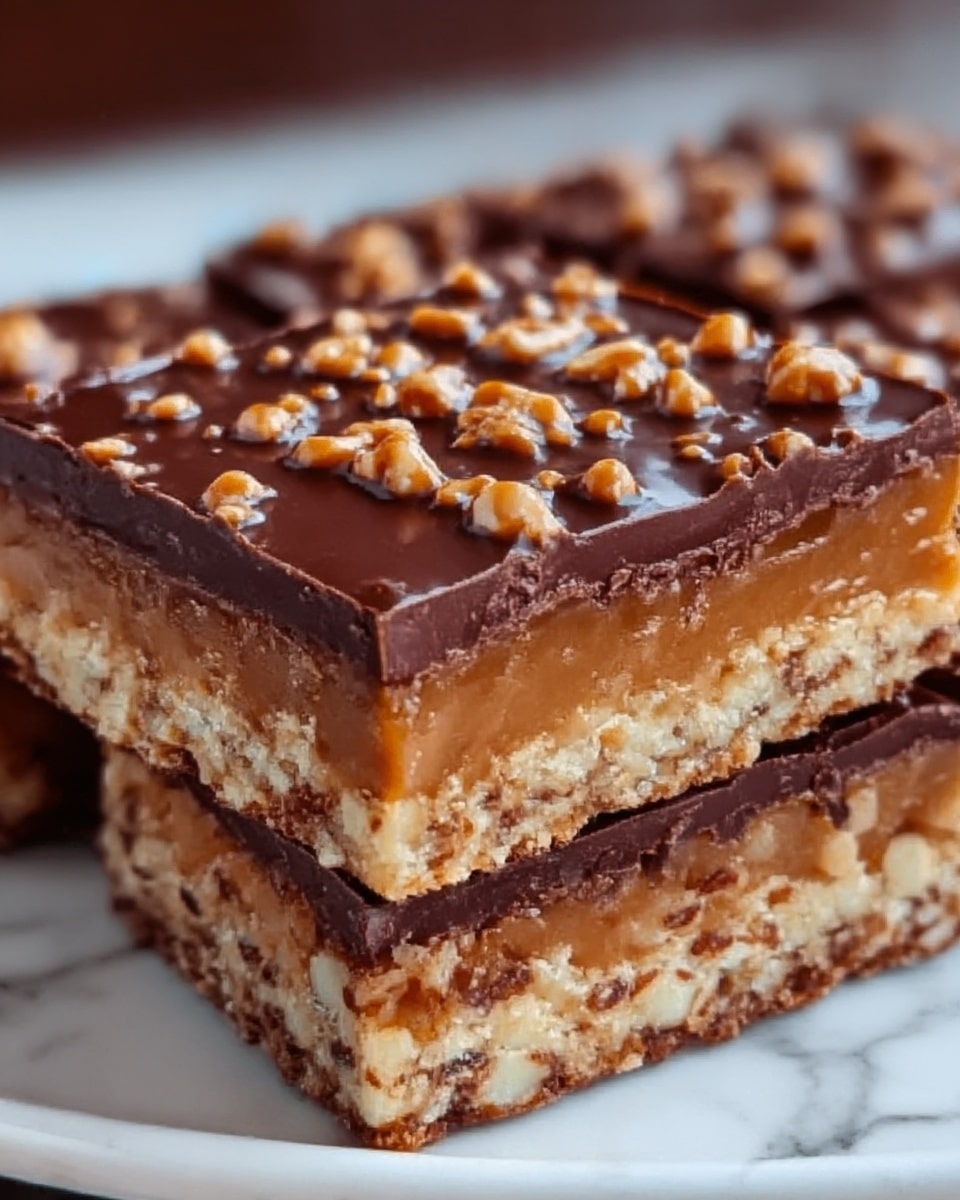 Caramel Chocolate Crunch Bars Recipe - Recipe Image
