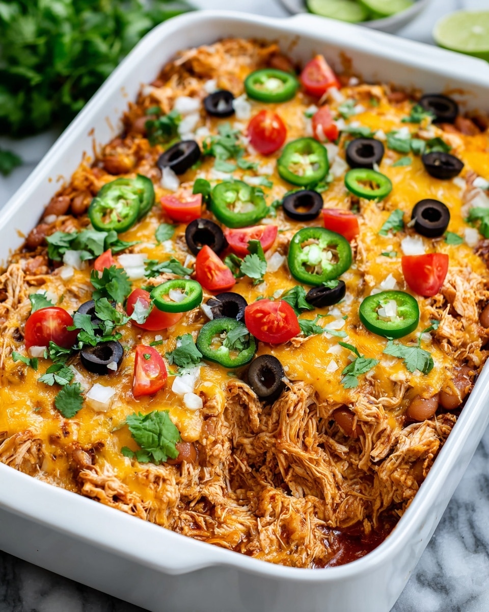 Easy Chicken Burrito Casserole Recipe - Recipe Image