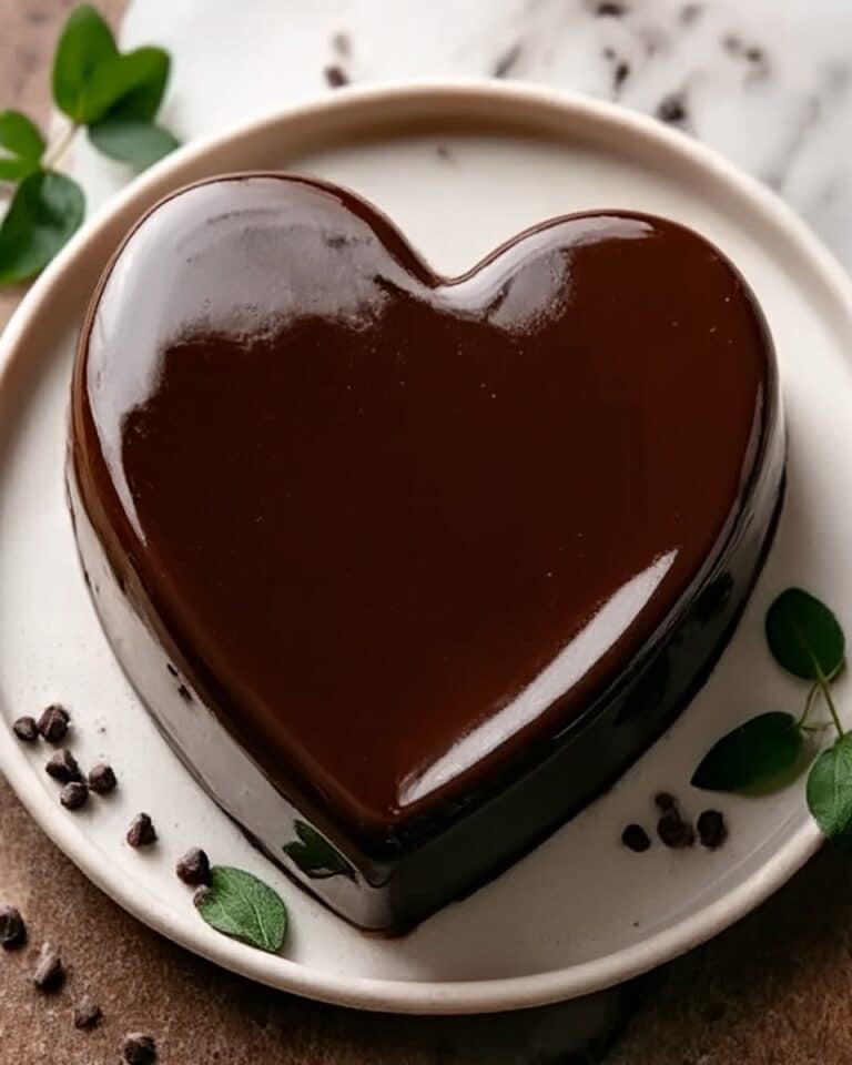 Heart-Shaped Chocolate Flan Recipe
