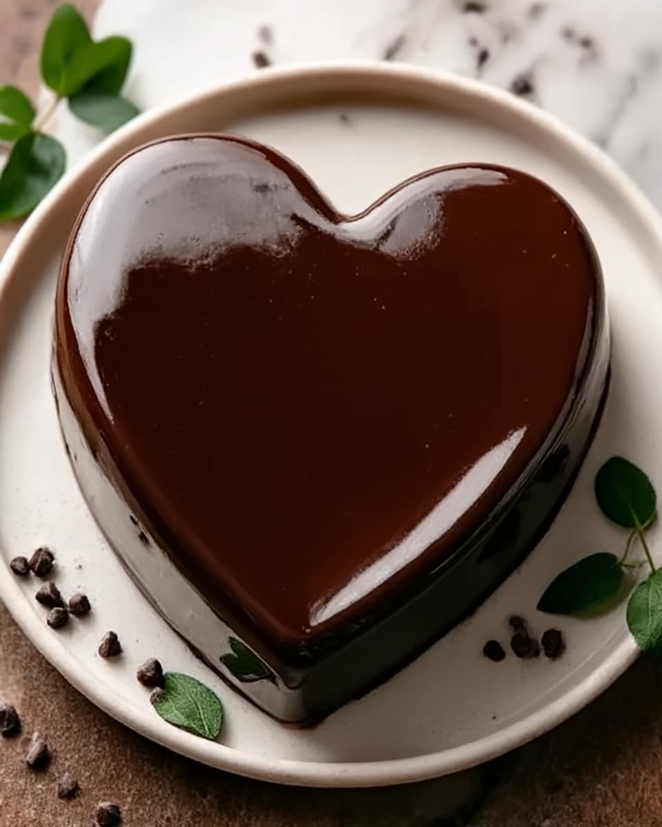 Heart-Shaped Chocolate Flan Recipe