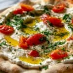 Mediterranean Herb & Hummus Flatbread Recipe