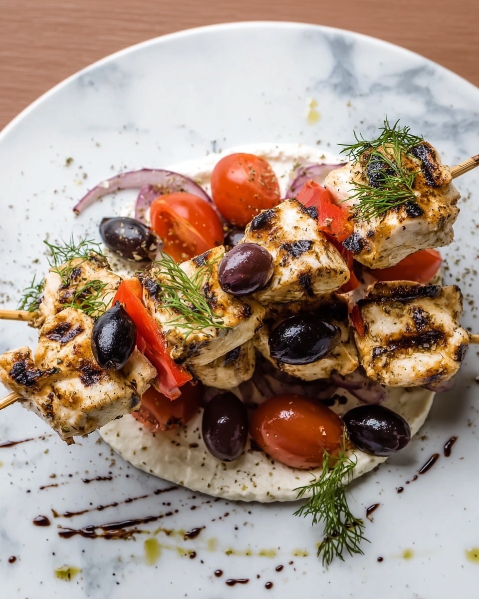 Greek Chicken Souvlaki with Tzatziki Recipe - Recipe Image