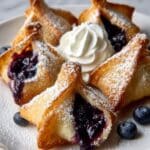 Deep-Fried Blueberry Cheesecake Wontons Recipe