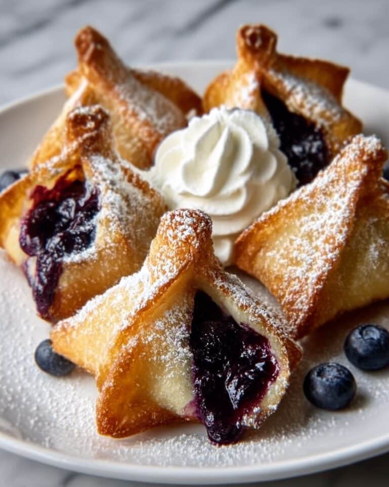 Deep-Fried Blueberry Cheesecake Wontons Recipe
