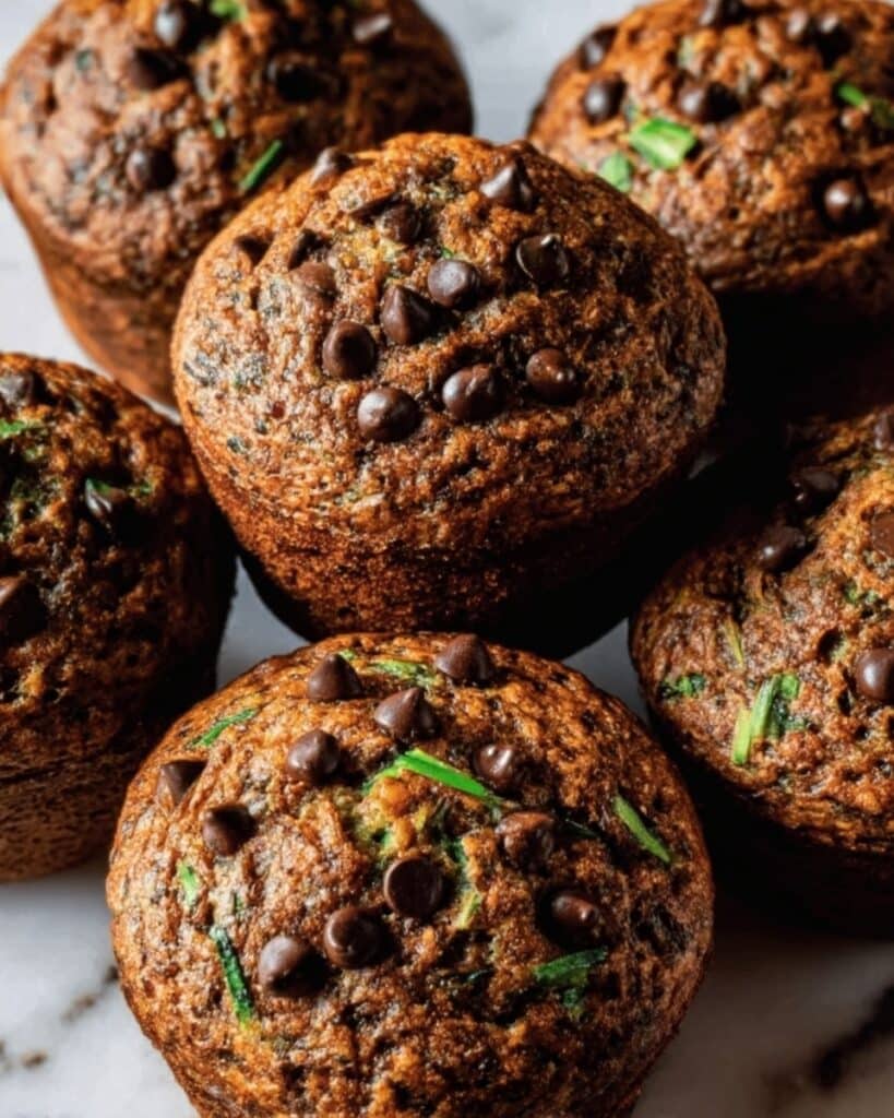 Blender Chocolate Chip Zucchini Oatmeal Muffins Recipe